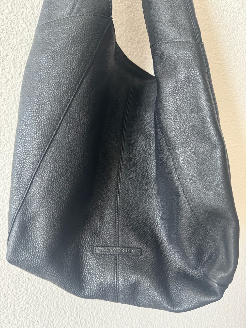 Lucky Brand Black Slouchy Leather Hobo Bag - Picture 3 of 3
